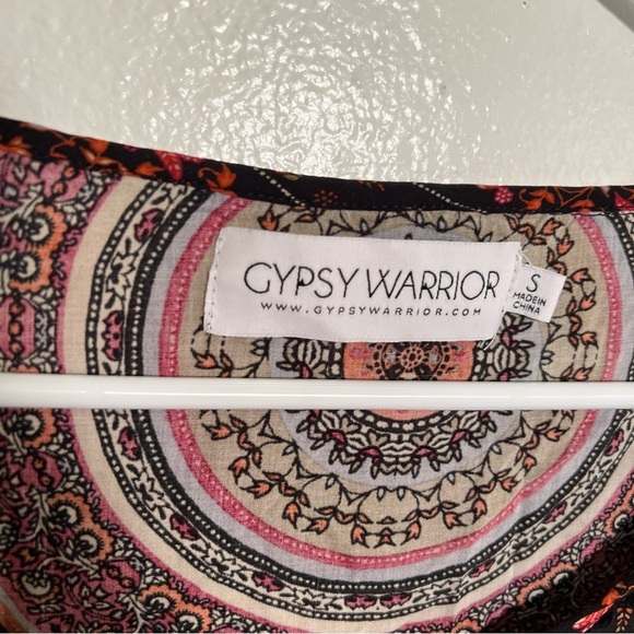 Gypsy Warrior Crop Top Fringe Mandala Print S - Picture 10 of 11